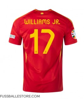 Günstige Spanien Nico Williams #17 Heimtrikot EM 2024 Kurzarm